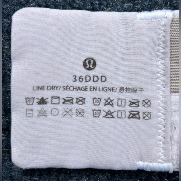 Lululemon Athletica Energy Bra High Support Cross-Back Sports Bra 36DDD Taupe - Picture 5 of 15